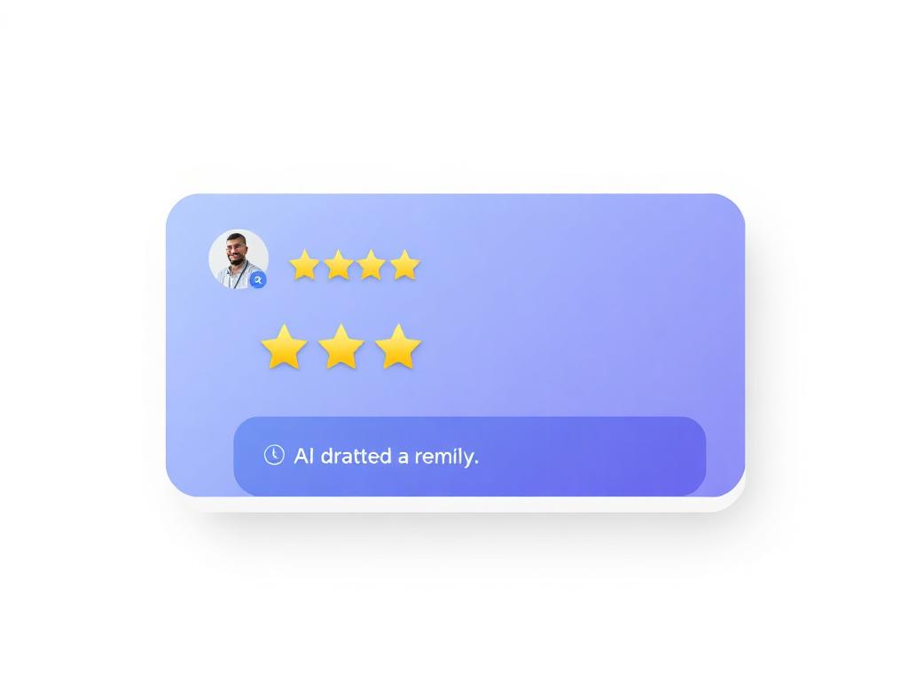 AI-drafted Google review reply preview